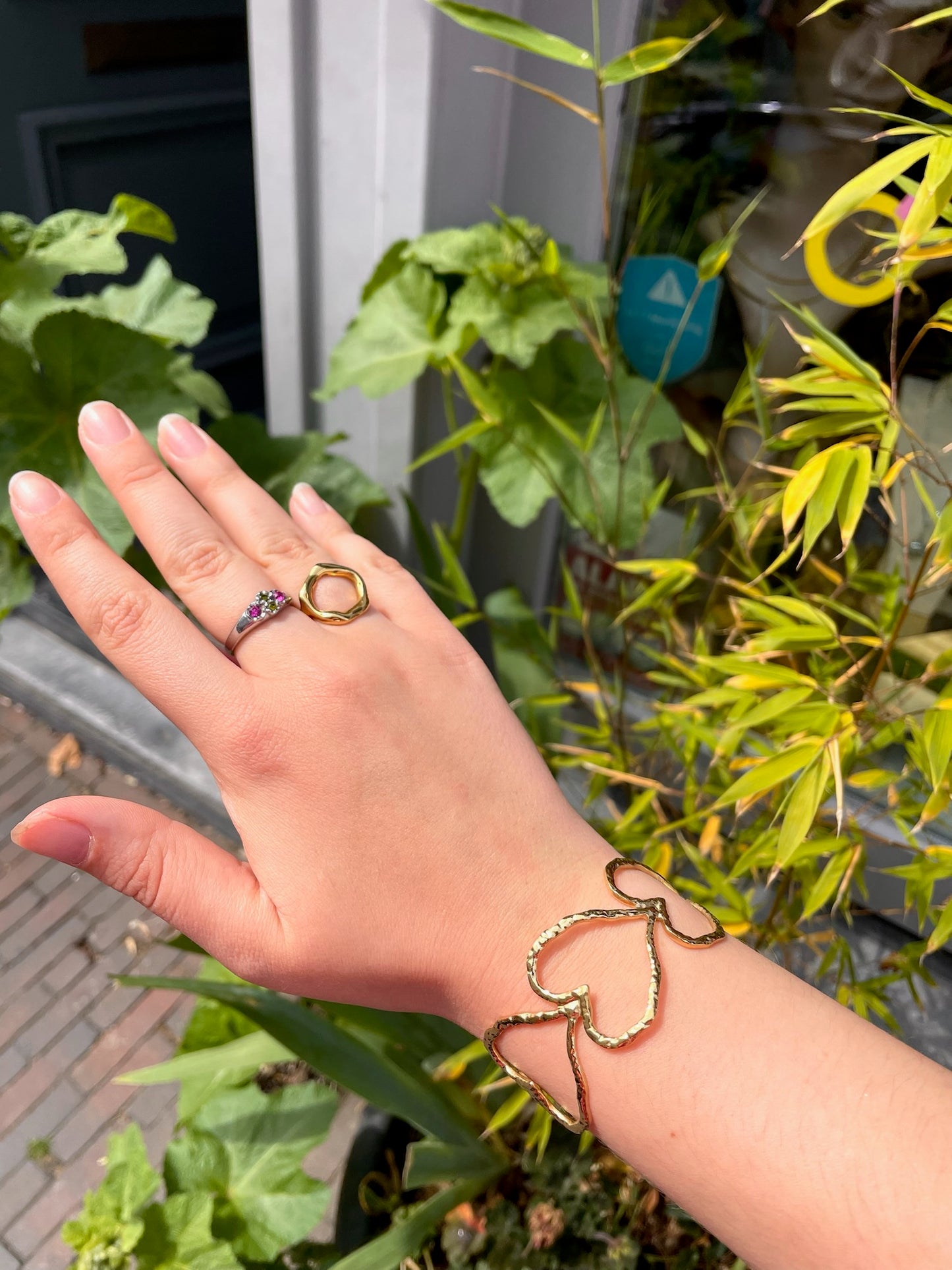 Armband Manchet Hearts Gold