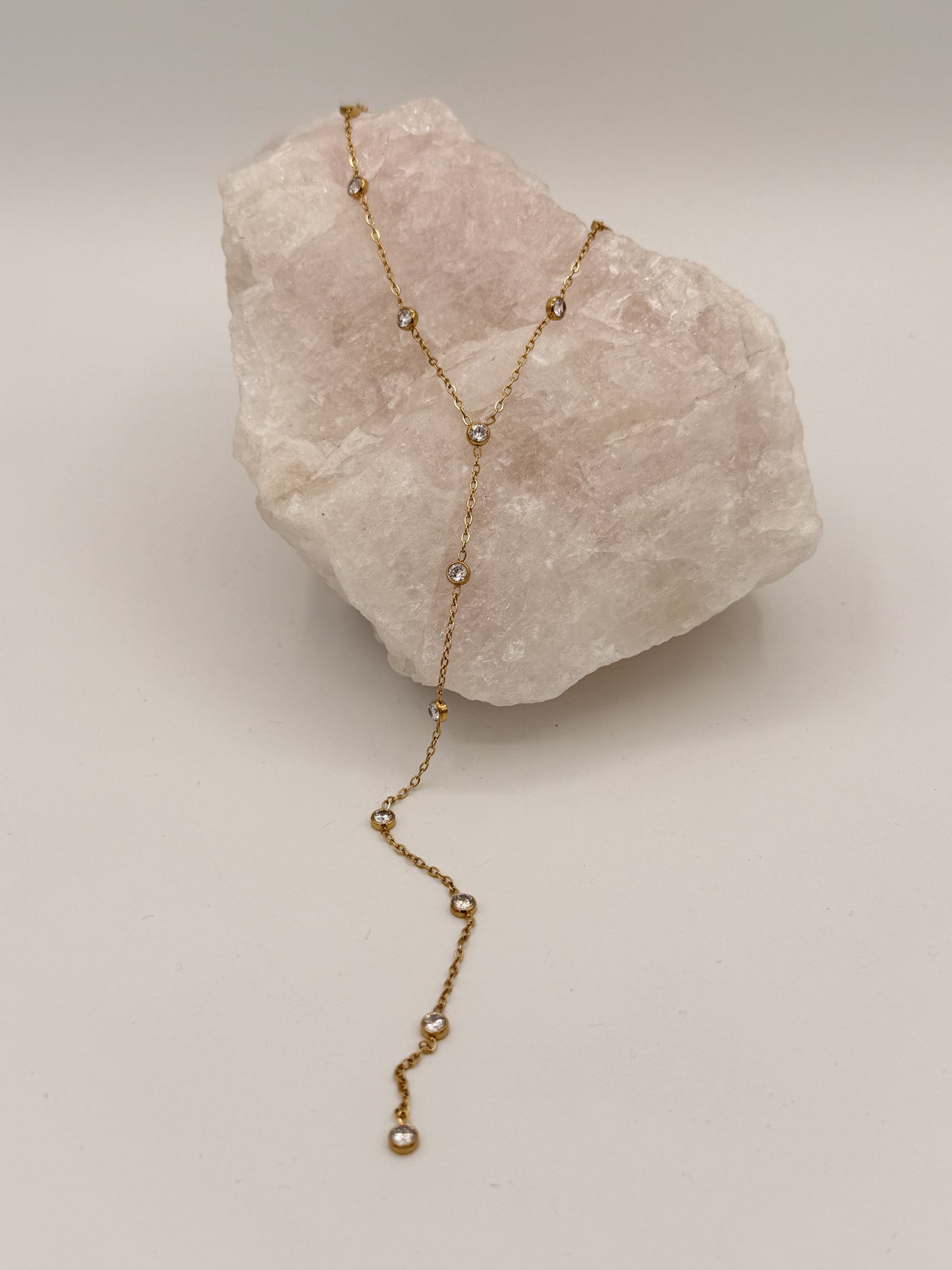 Ketting y shape mini stones