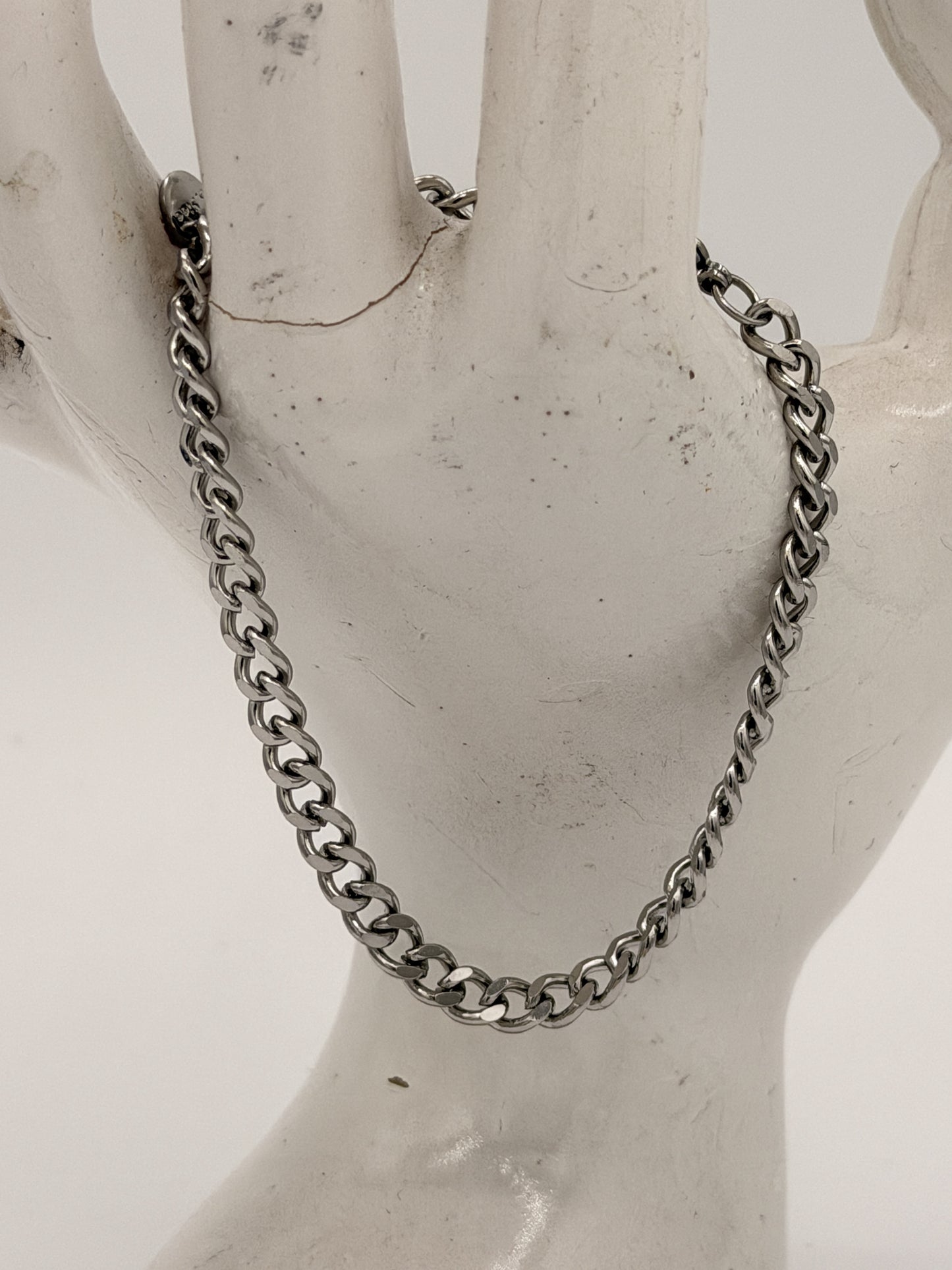 Armband schakel gourmet zilver
