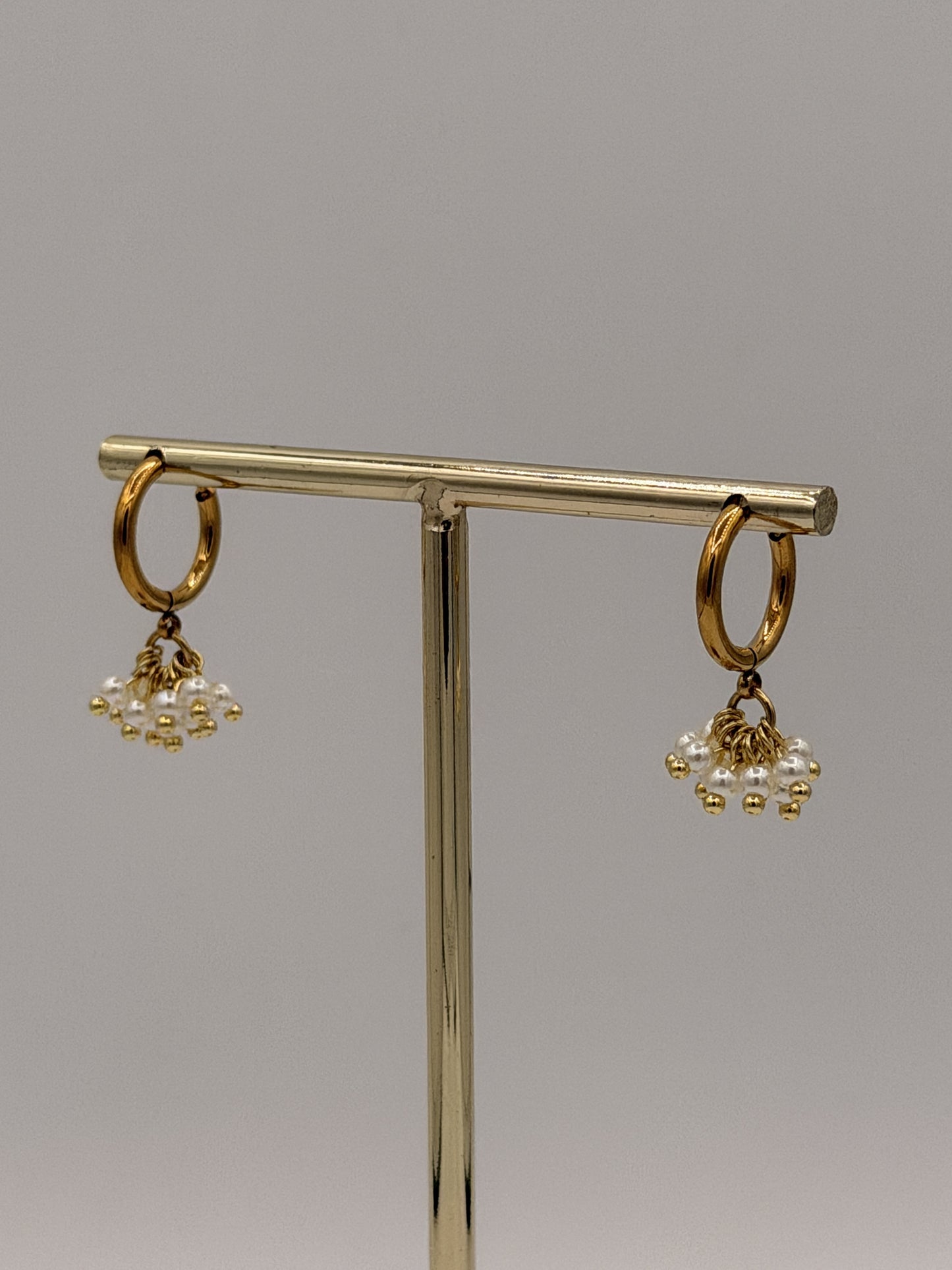 Oorbel Cluster Pearls