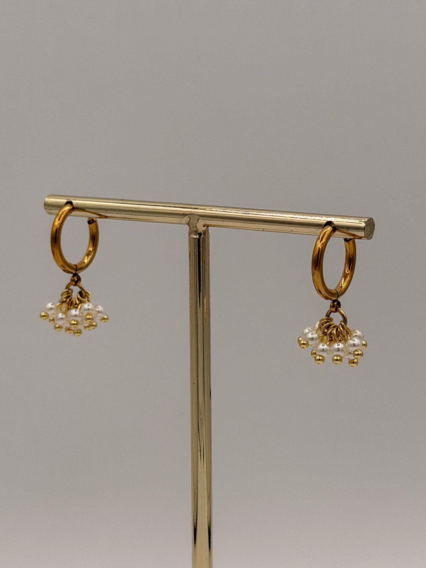 Oorbel Cluster Pearls
