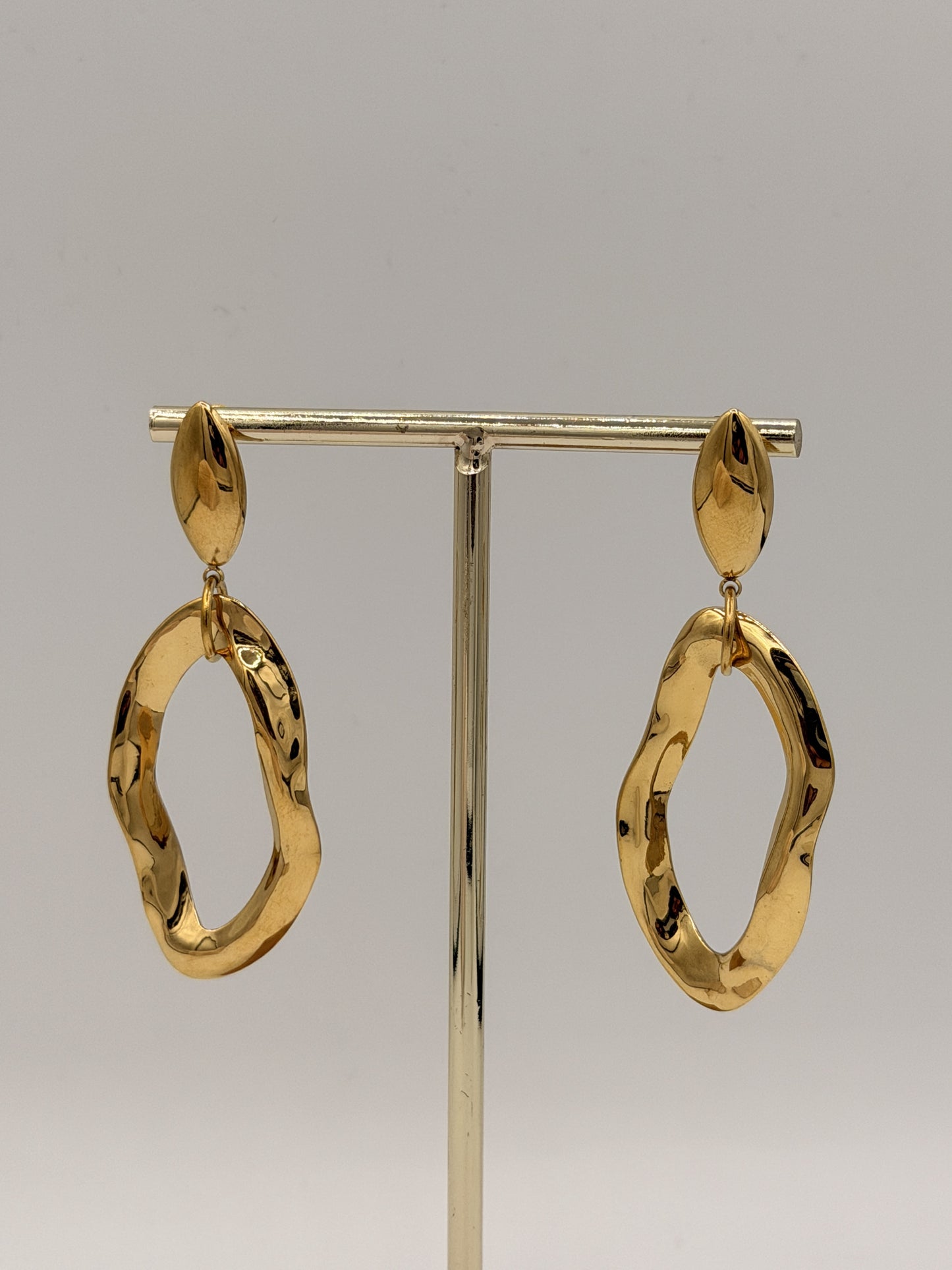 Oorbel Oval Wave Drop