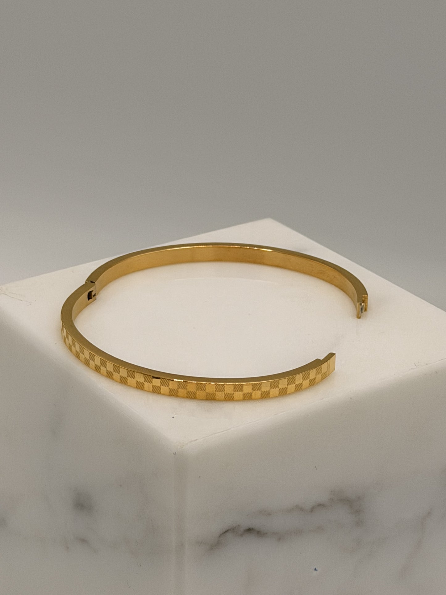 Armreif kariert Gold S