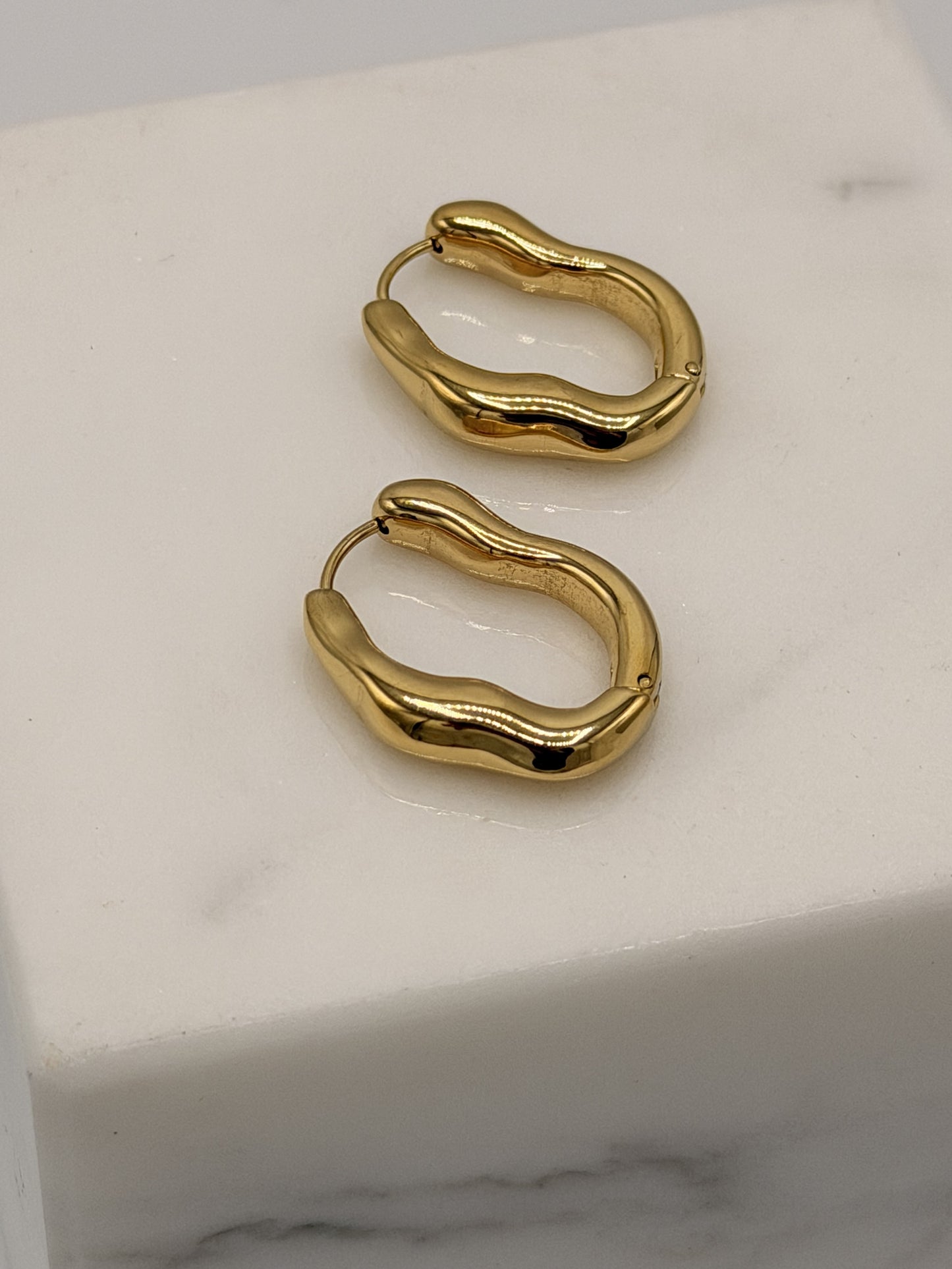 Oorbel Oval Organic Clip