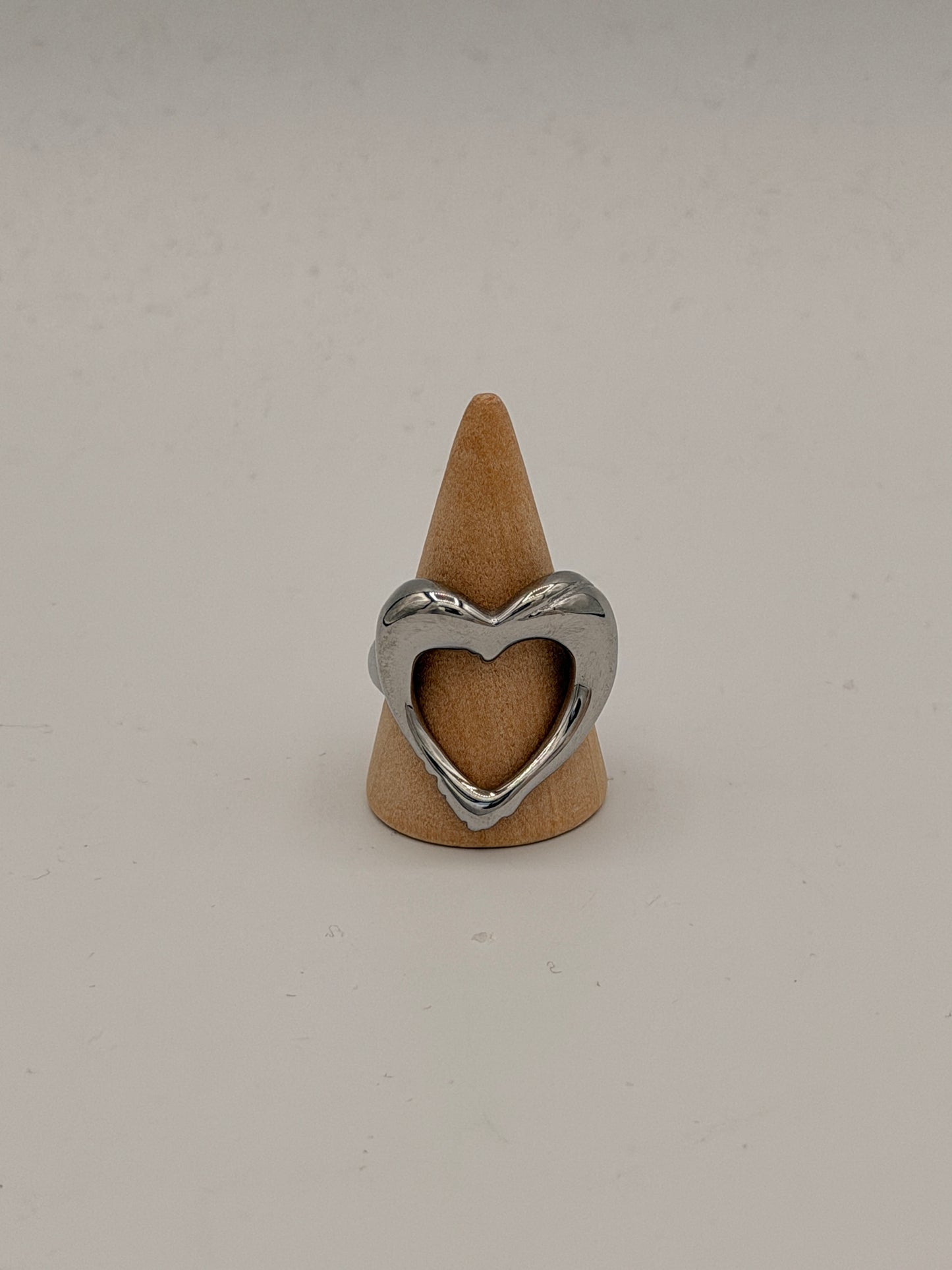 Ring Chunky Heart Zilver