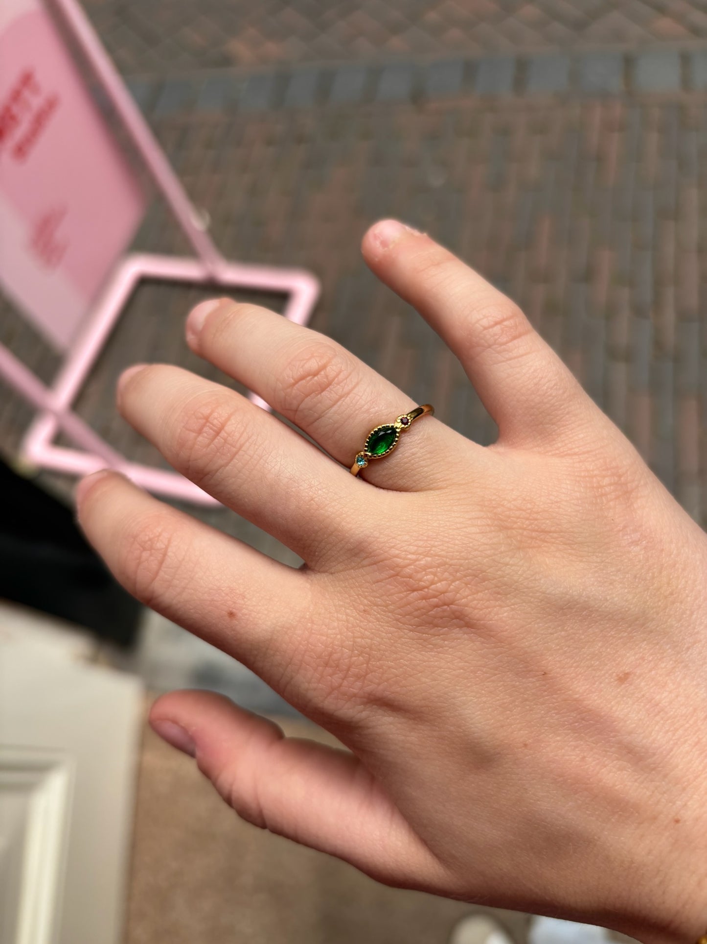 Ring Olive Stone