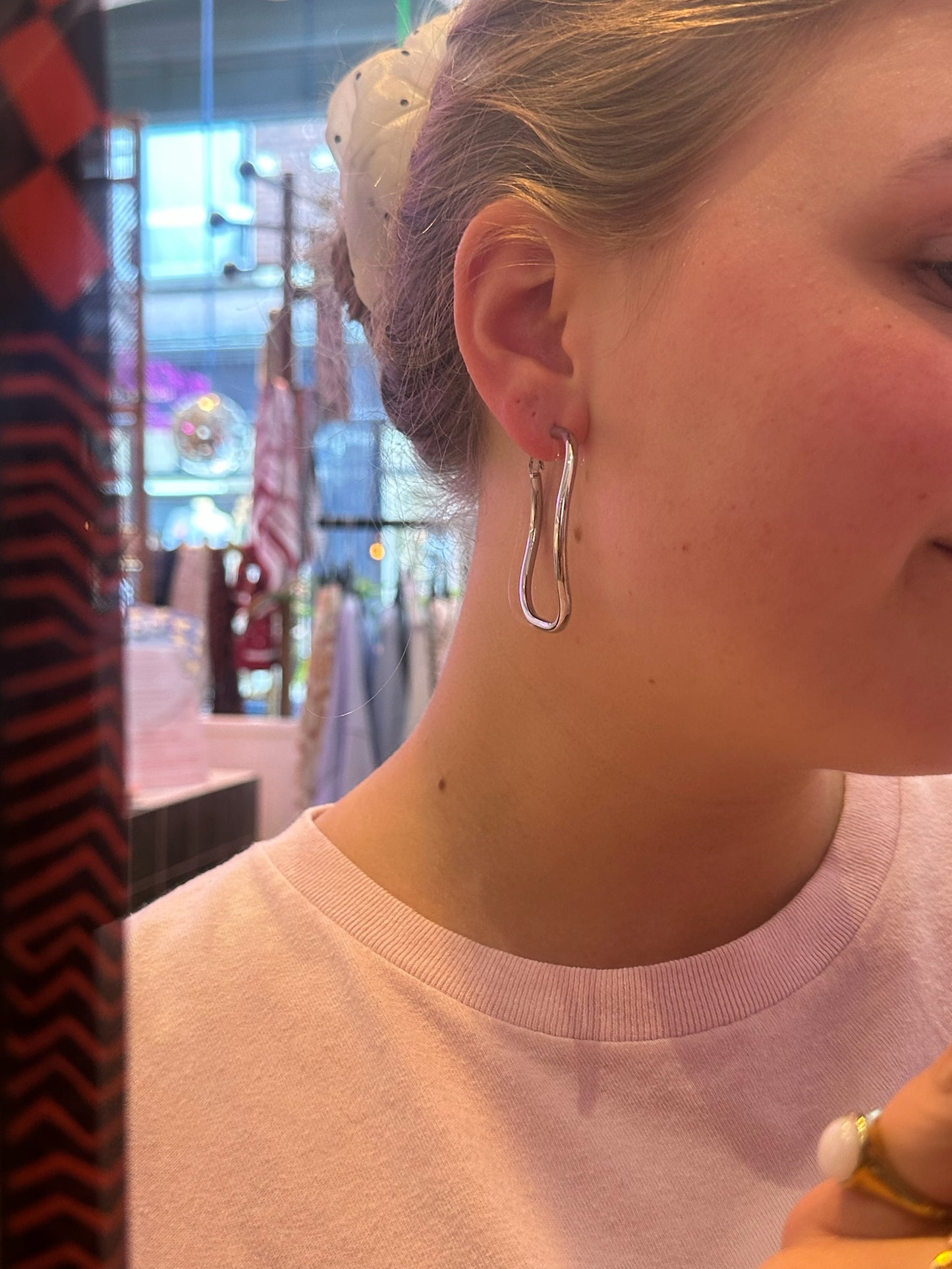 Earrings Hoops Organic Silver