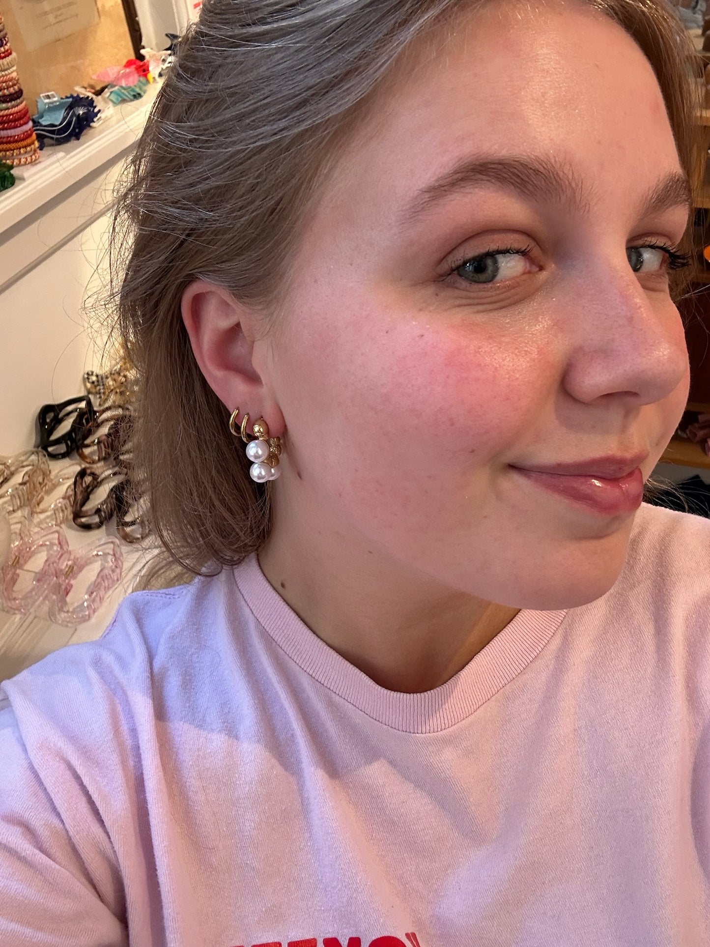 Oorbel Pearly Hoop