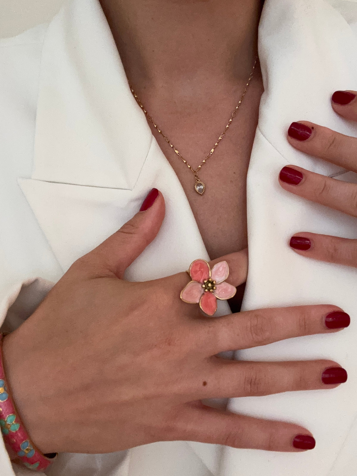 Ring Flora Pink