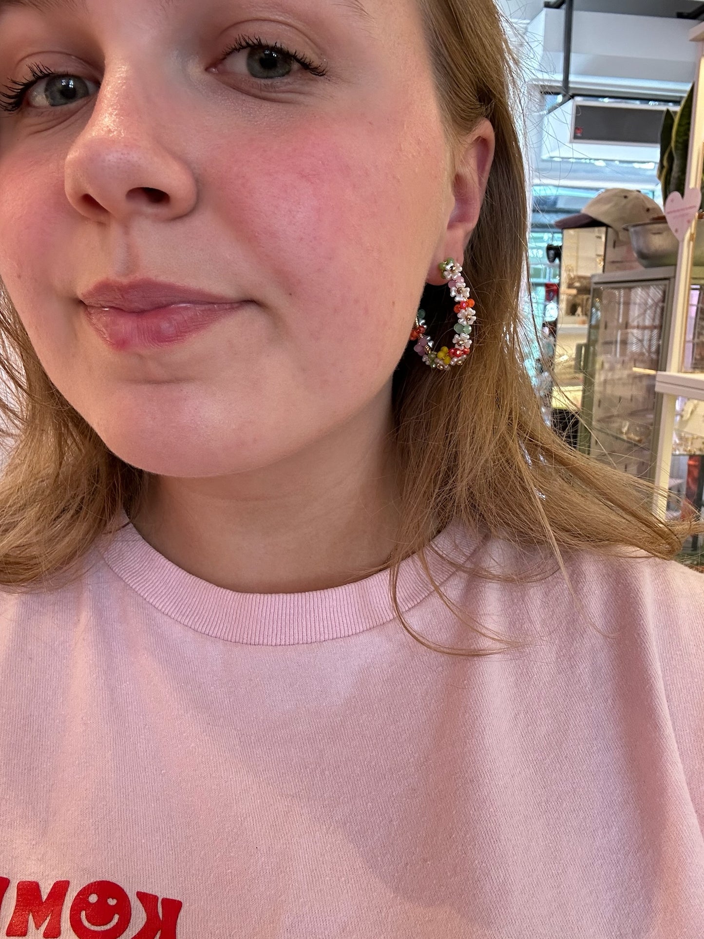 Oorbel Hoops Beads