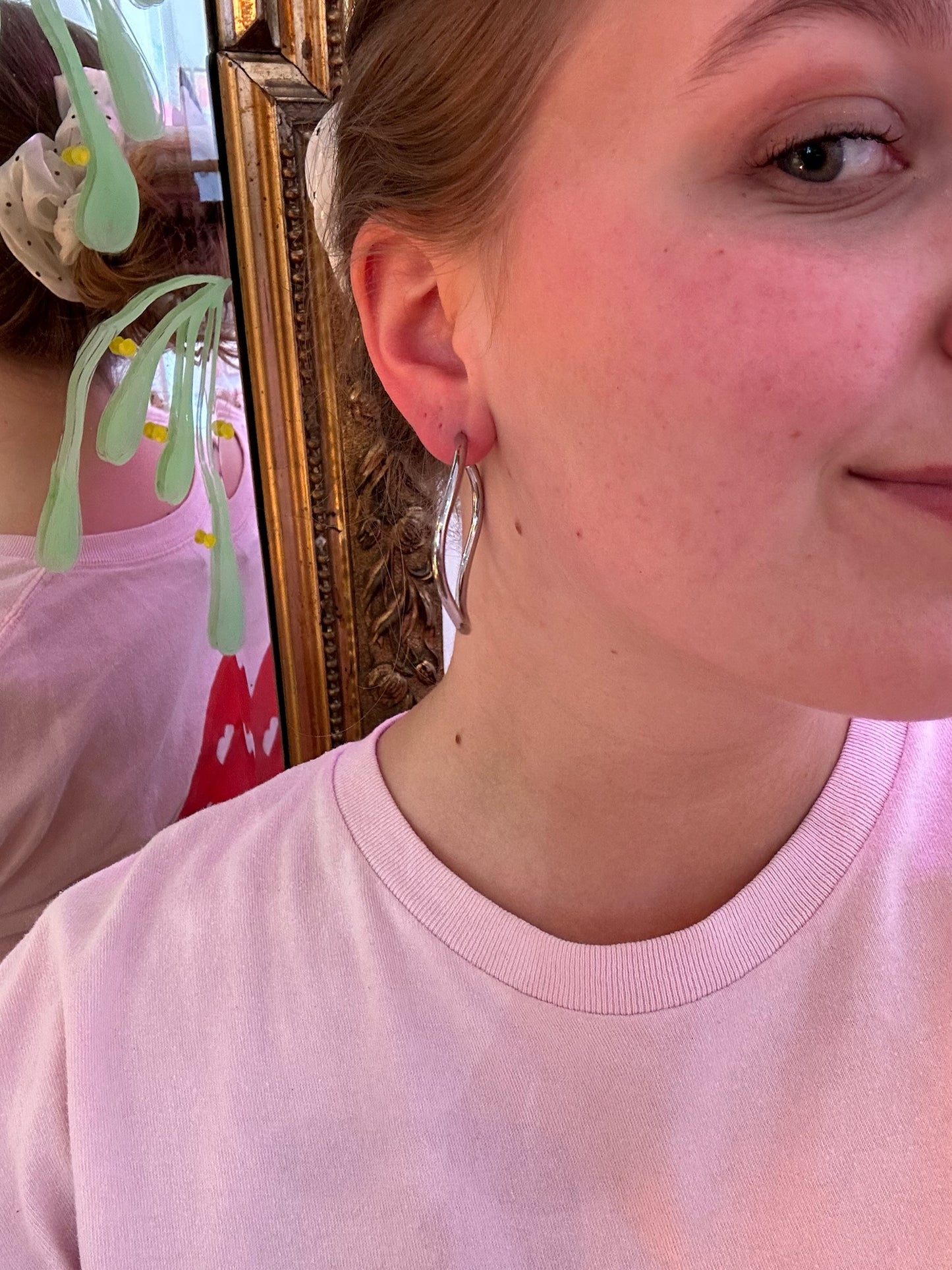 Earrings Hoops Organic Silver