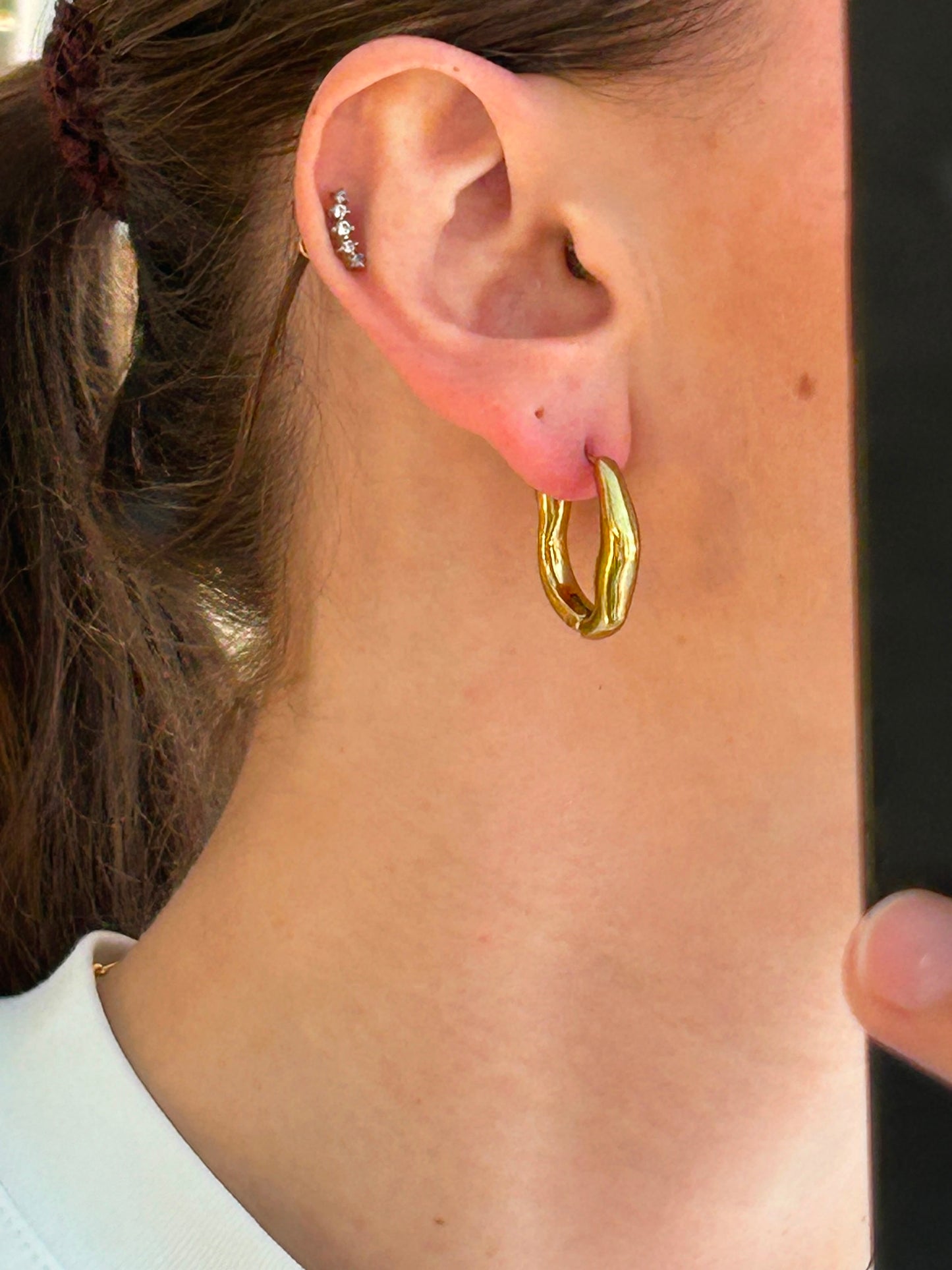 Oorbel Oval Organic Clip