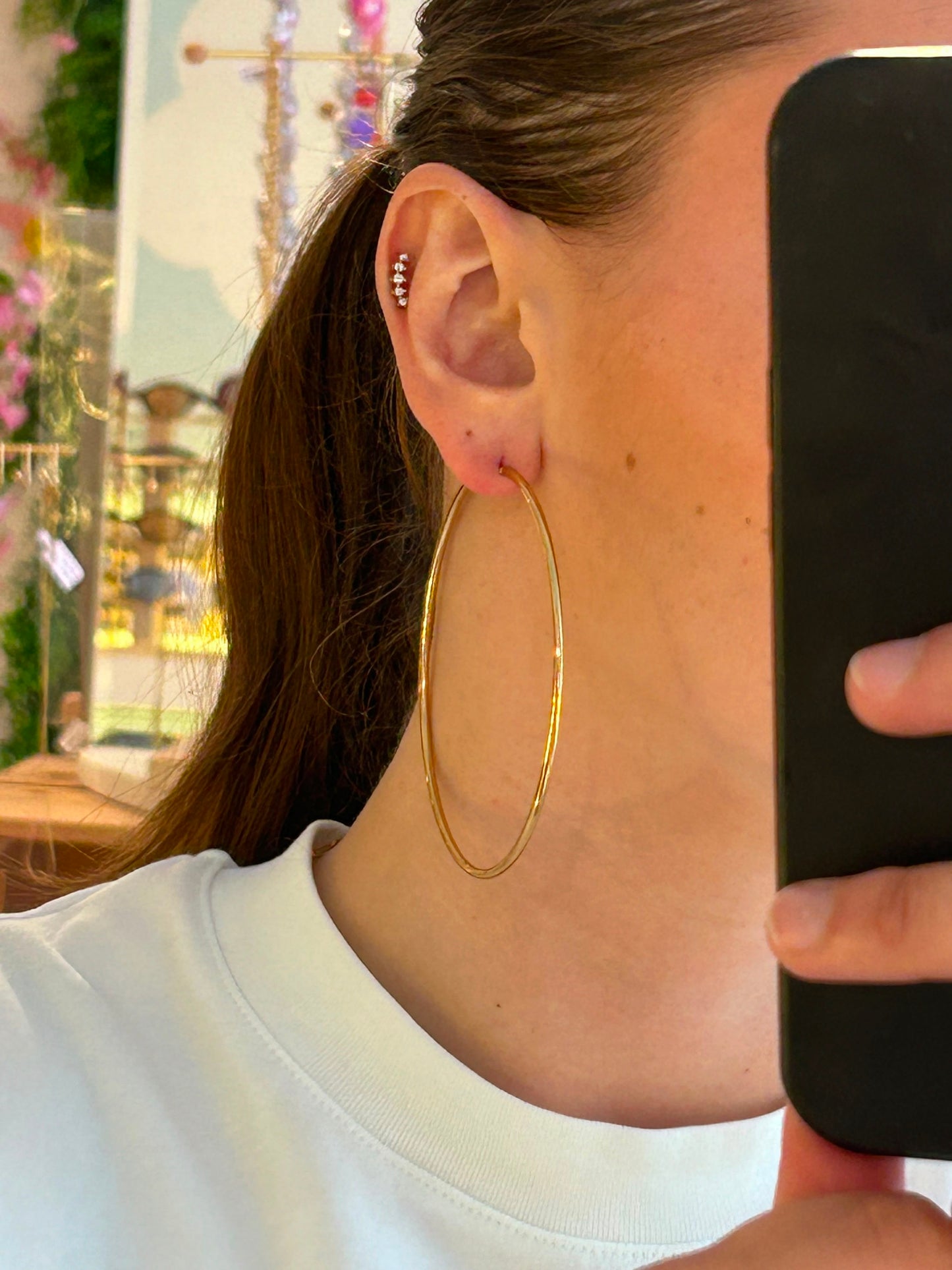 Oorbel hoops classic rond XL