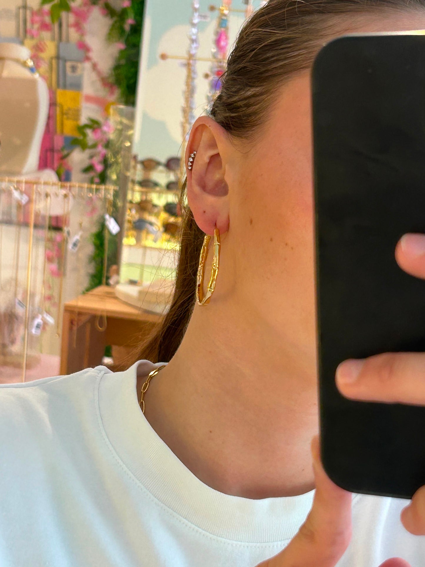 Oorbel Hoops Bamboo Distinct