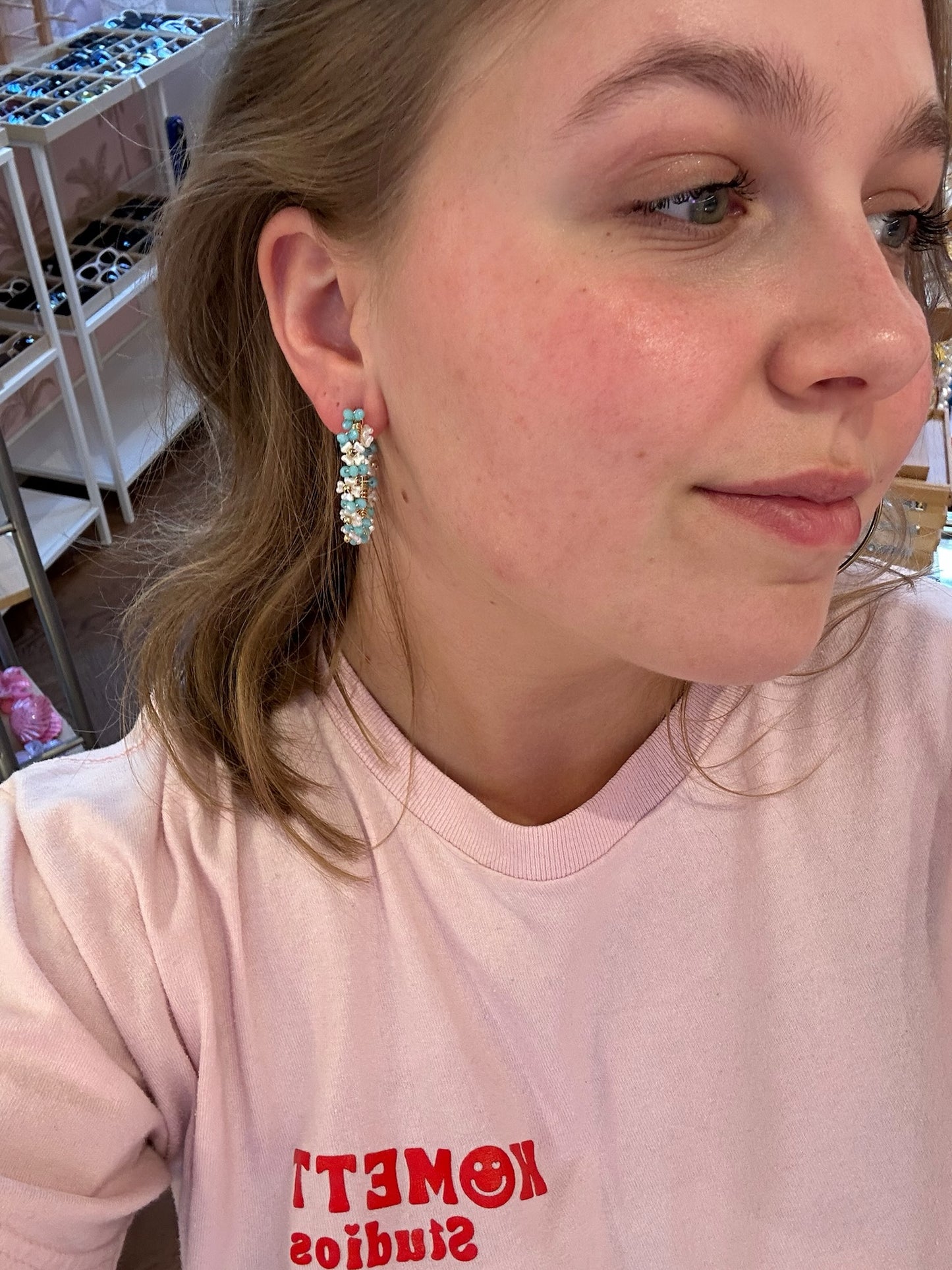 Oorbel Hoops Beads