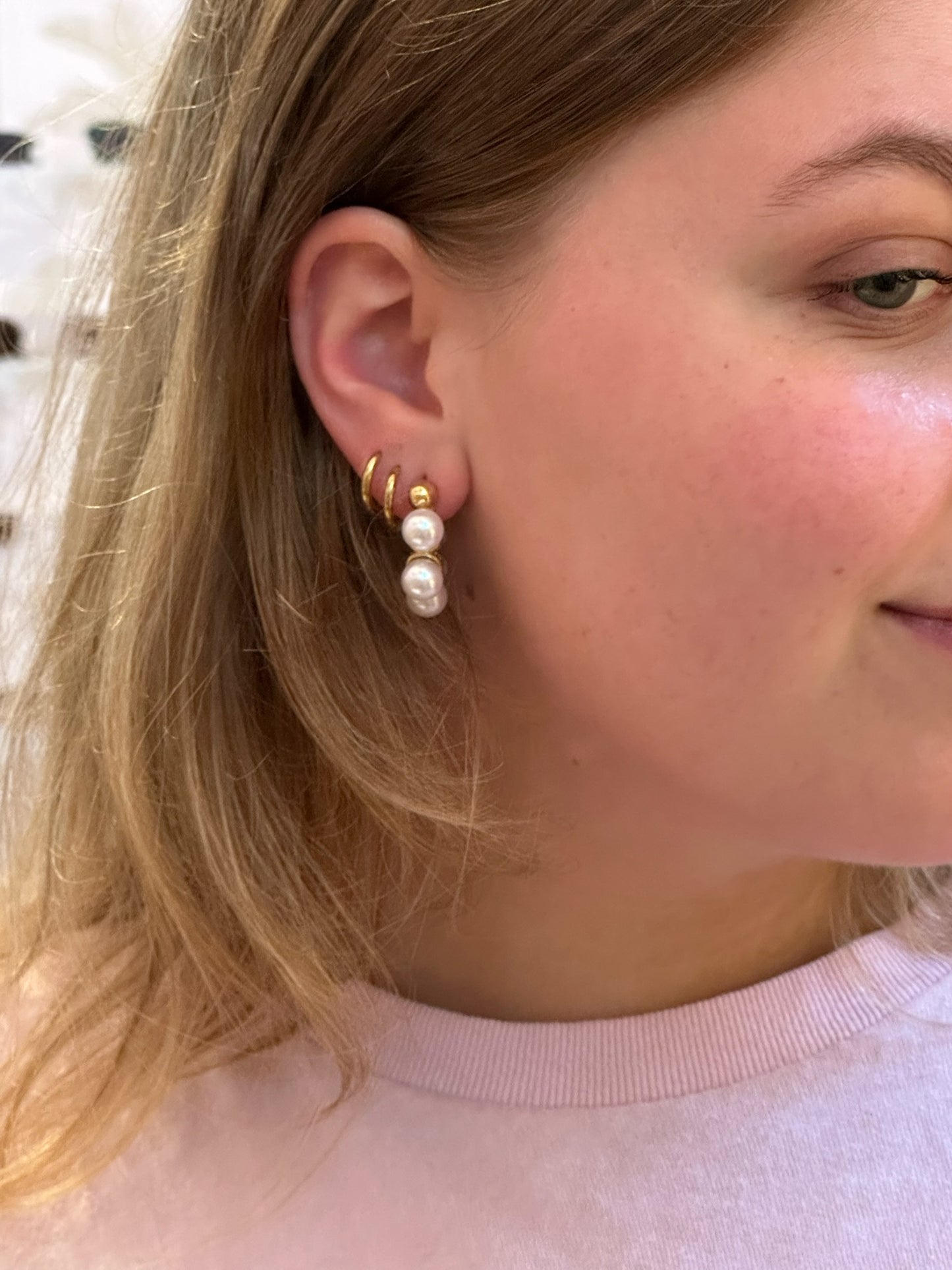 Oorbel Pearly Hoop