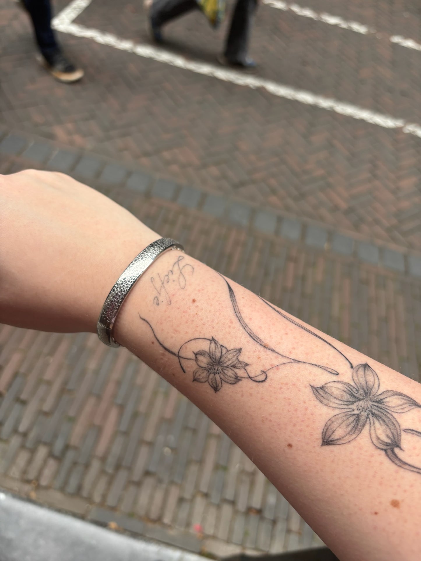 Armband Armreif Muster Flecken dickes Silber