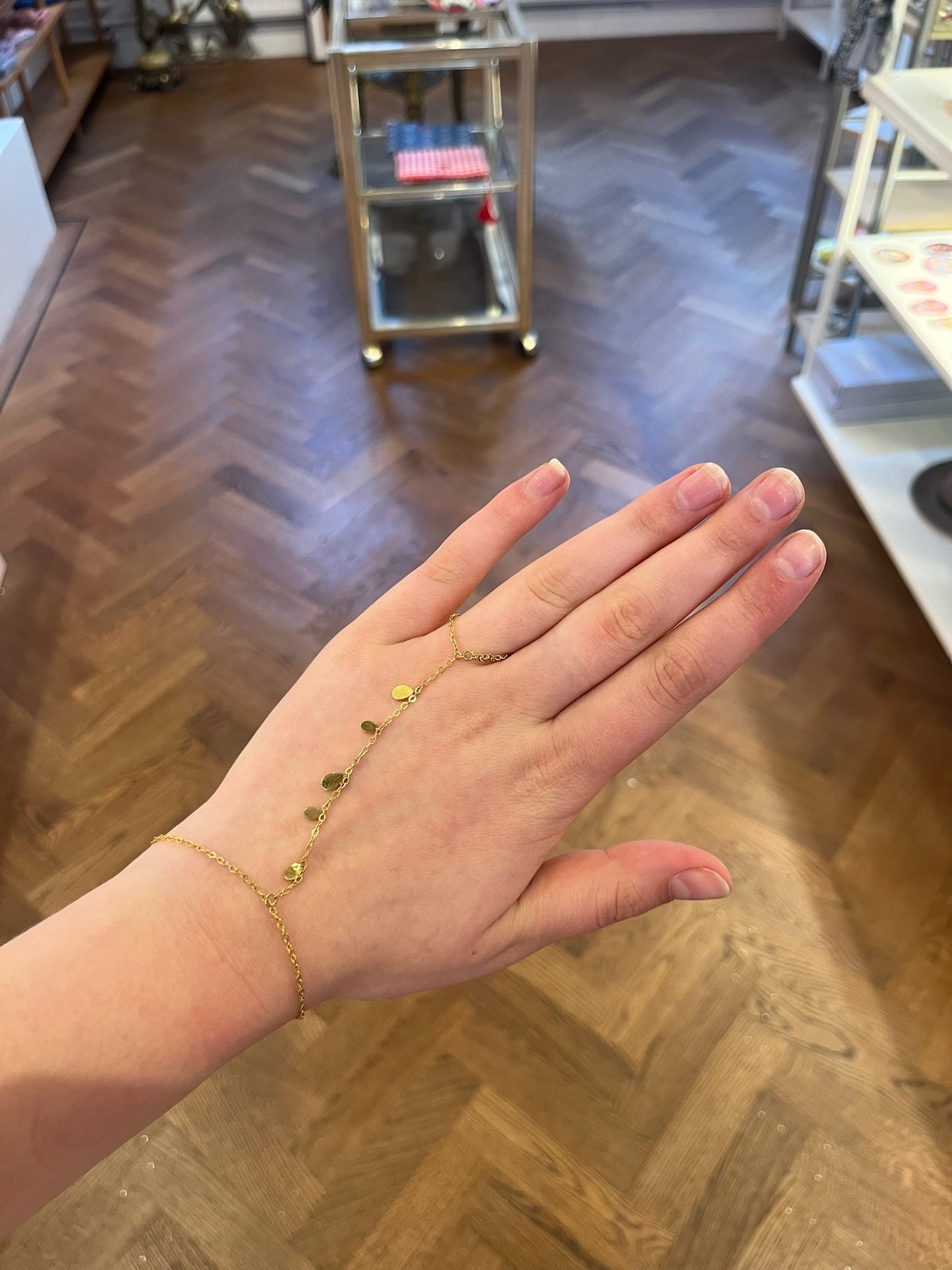 Handchain goud ovals