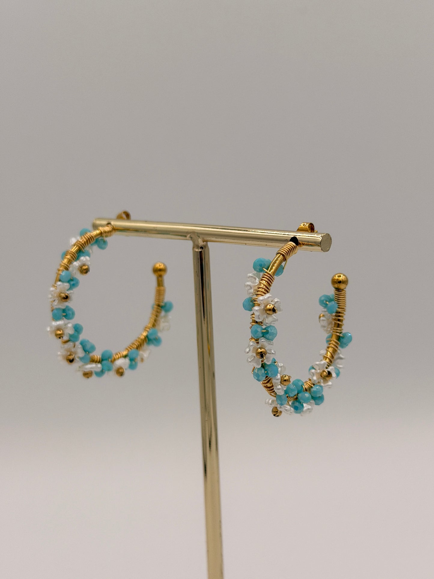Oorbel Hoops Beads
