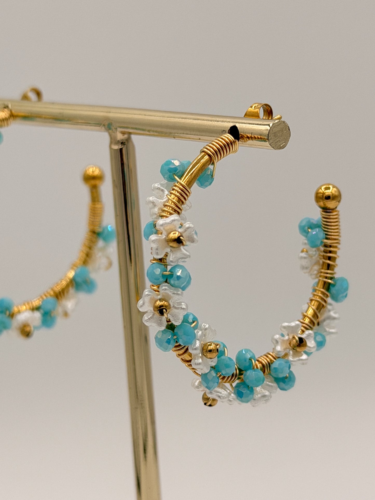 Oorbel Hoops Beads