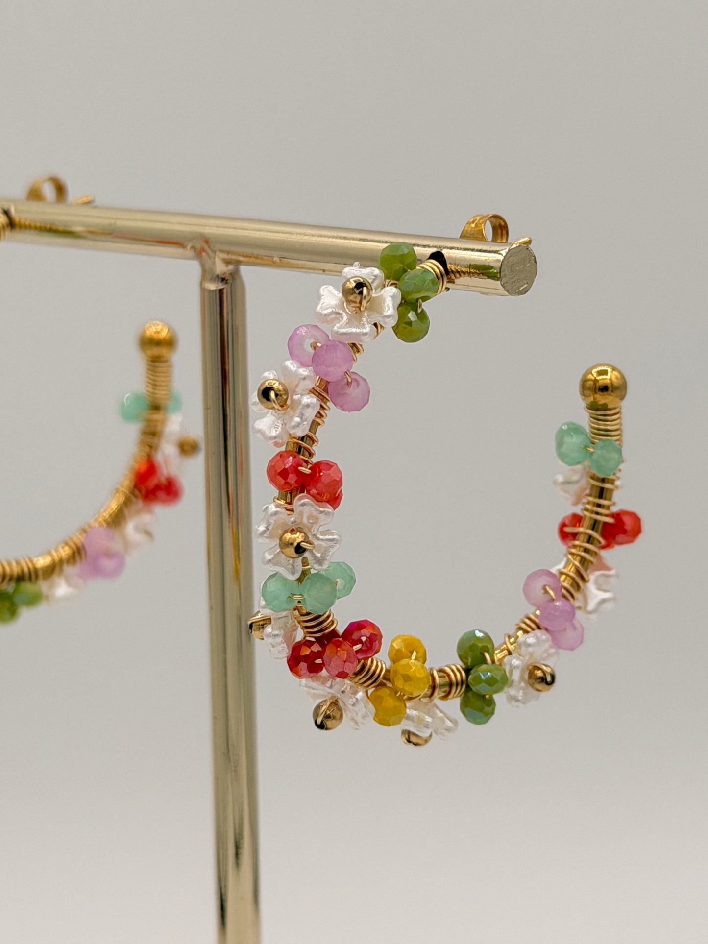 Oorbel Hoops Beads