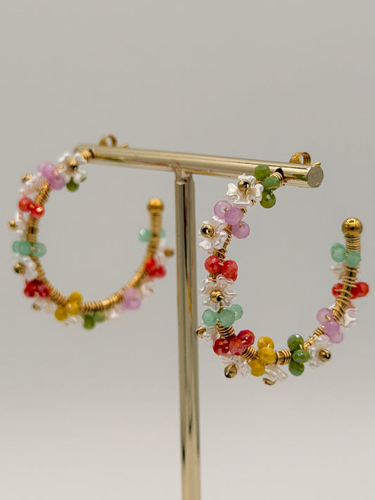 Oorbel Hoops Beads