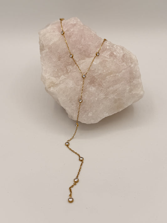 Ketting y shape mini stones