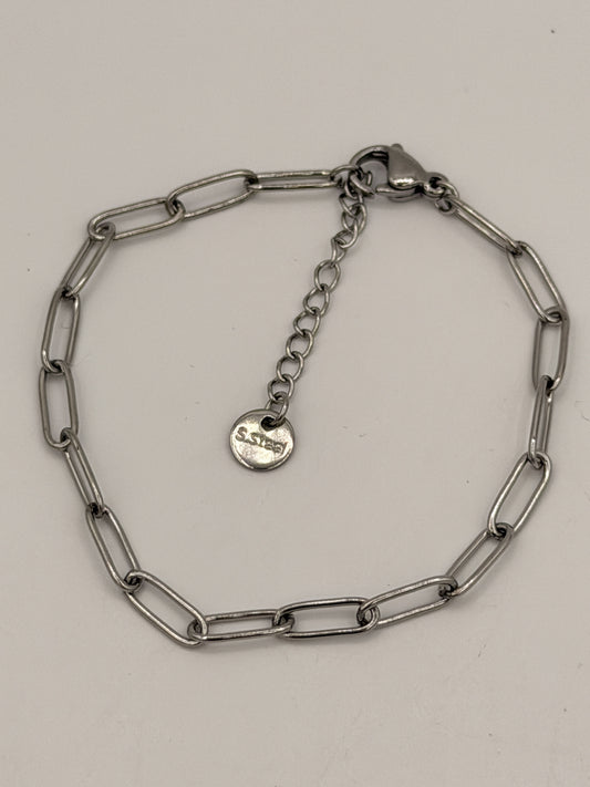 Armband schakel simple zilver