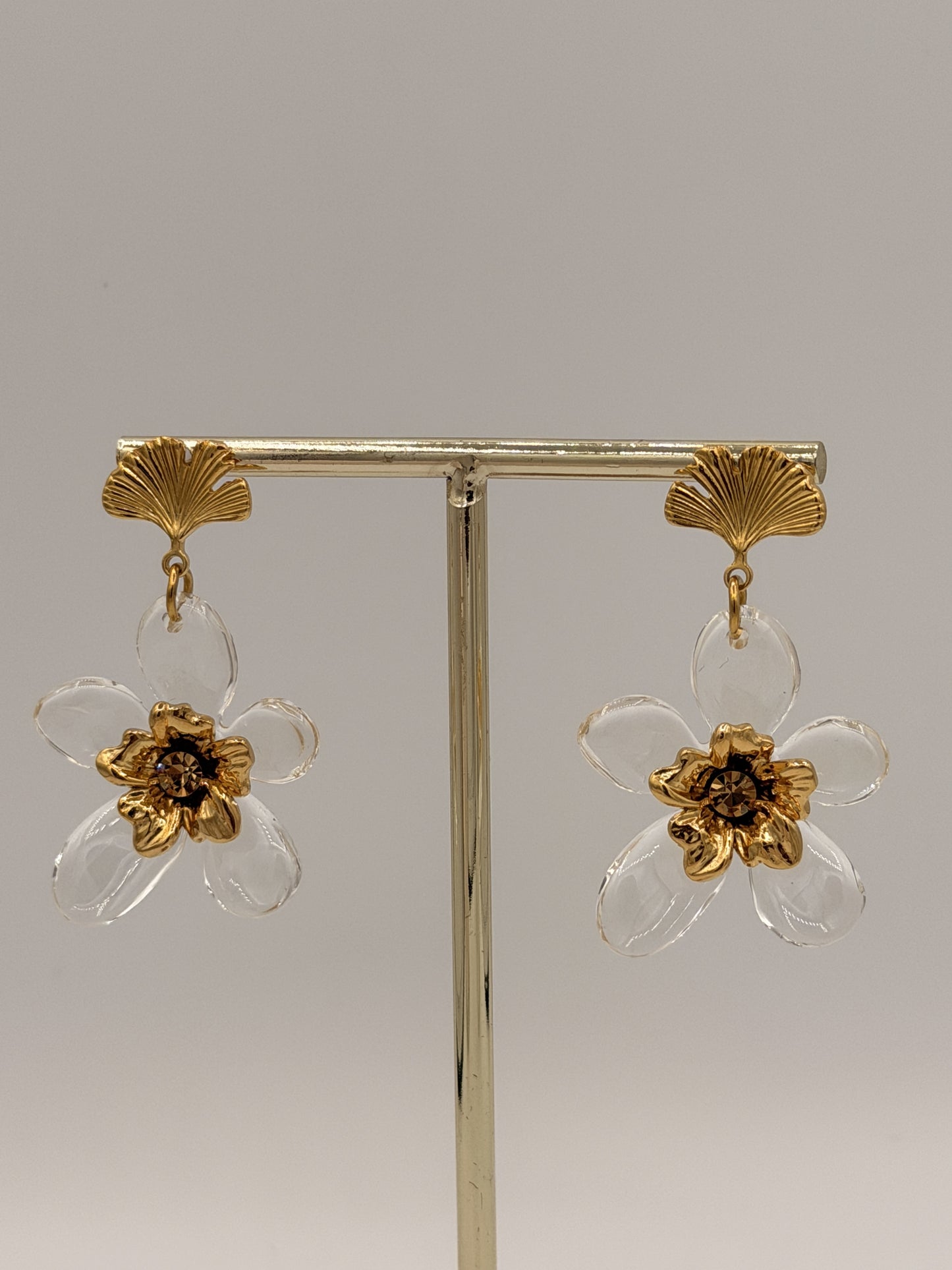 Oorbel translucent flora