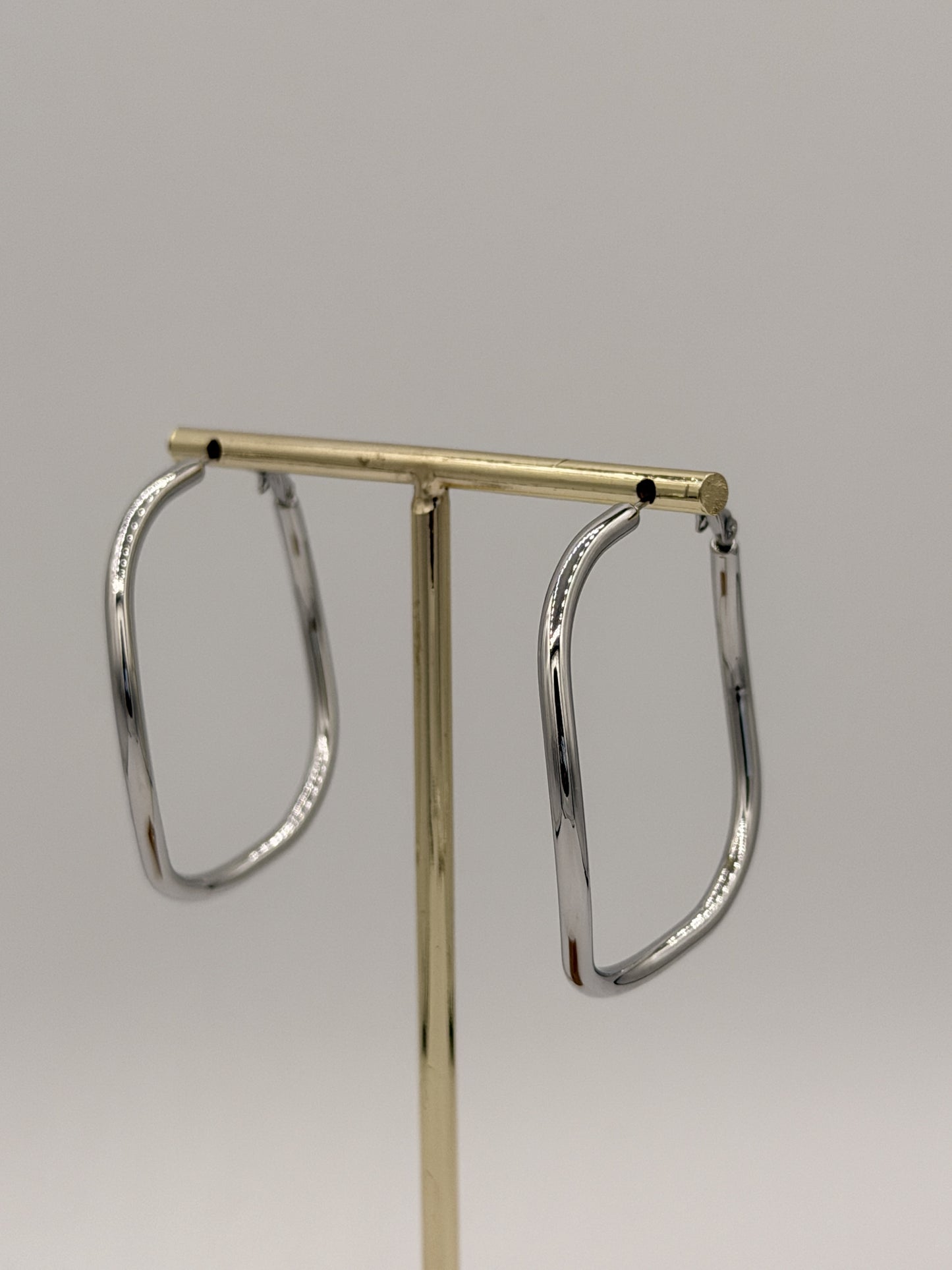 Oorbel Hoops Organic Zilver
