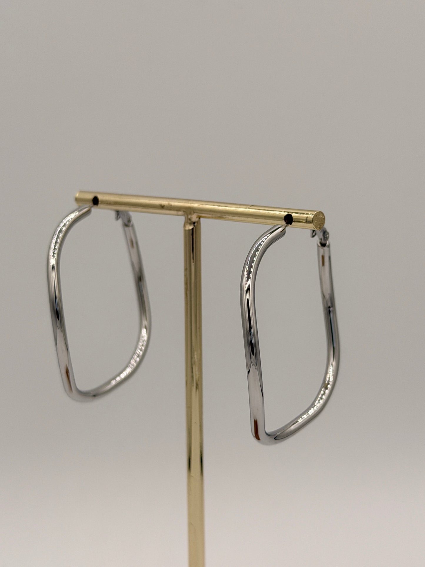 Earrings Hoops Organic Silver