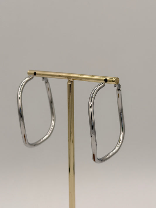 Oorbel Hoops Organic Zilver