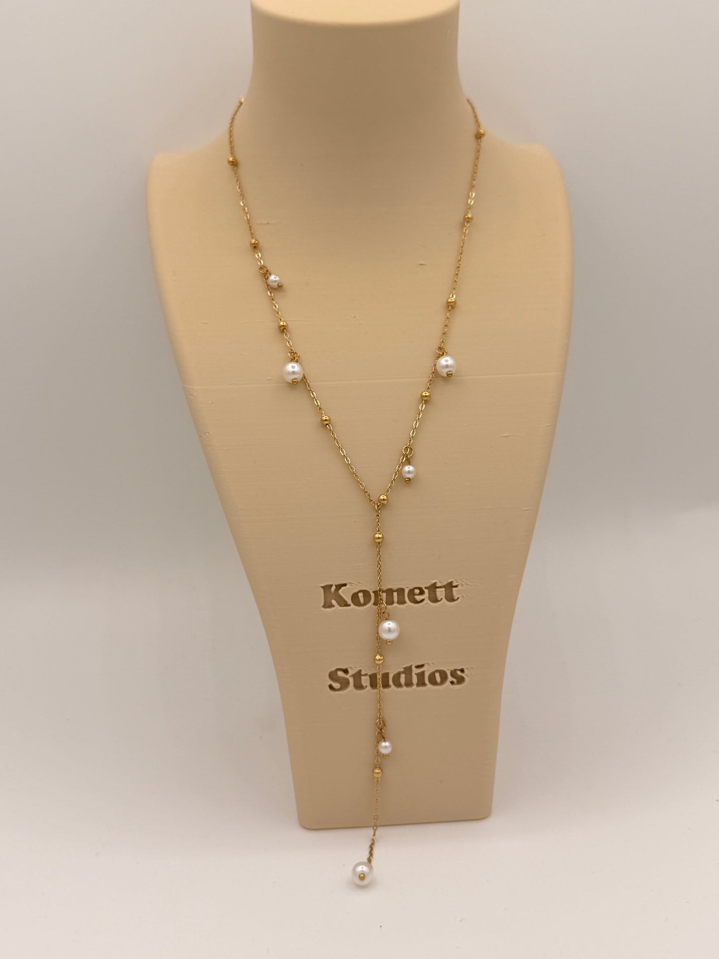 Ketting Y shaped Pearls