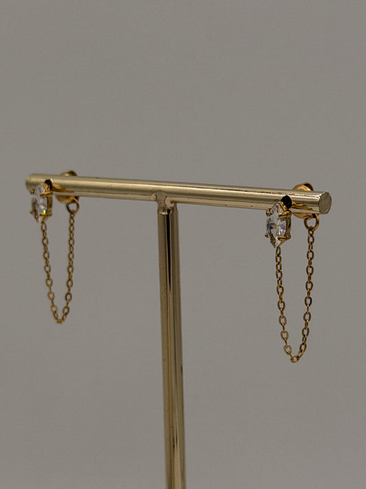 Oorbel chain drop dia