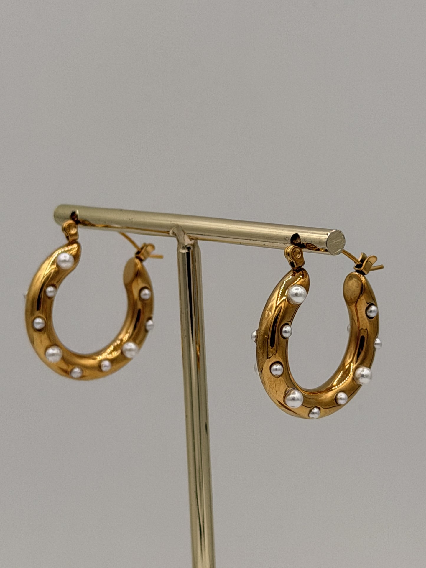 Oorbel Hoops Pearl Love
