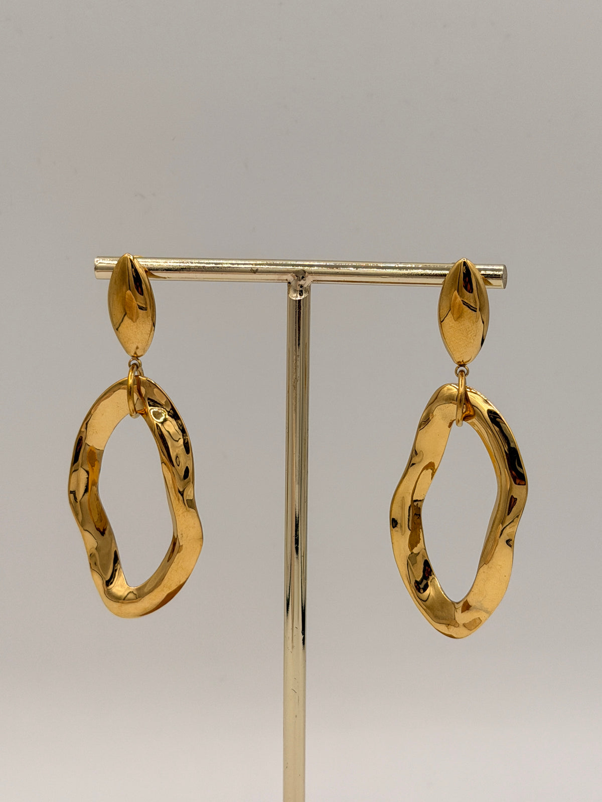 Oorbel Oval Wave Drop