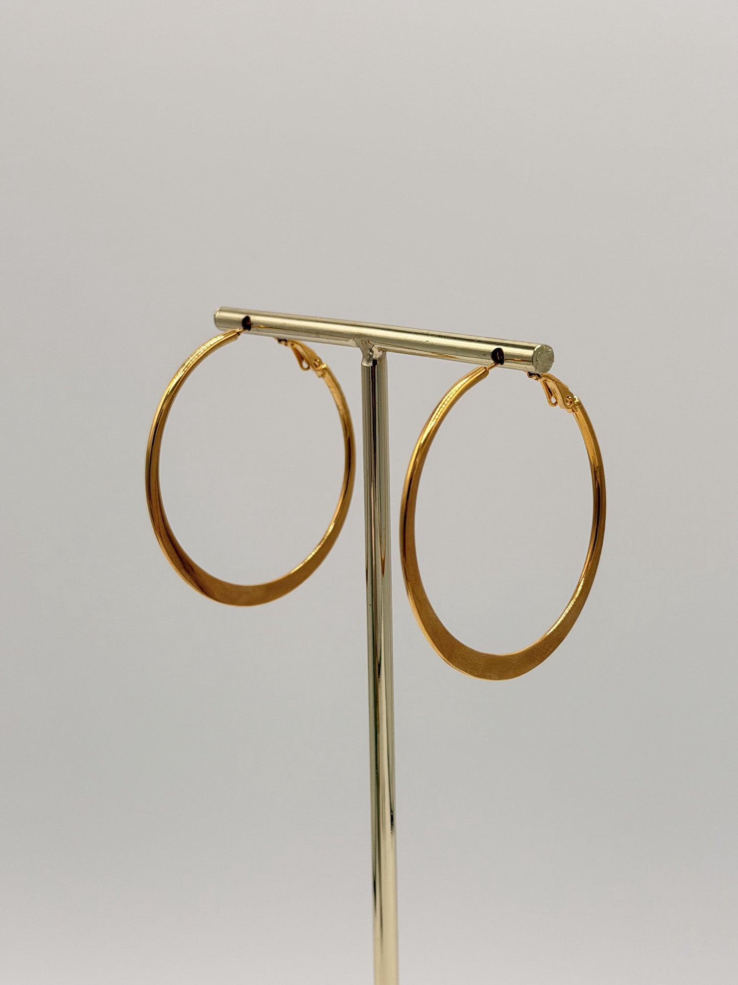 Creolen Flach Gold Midi