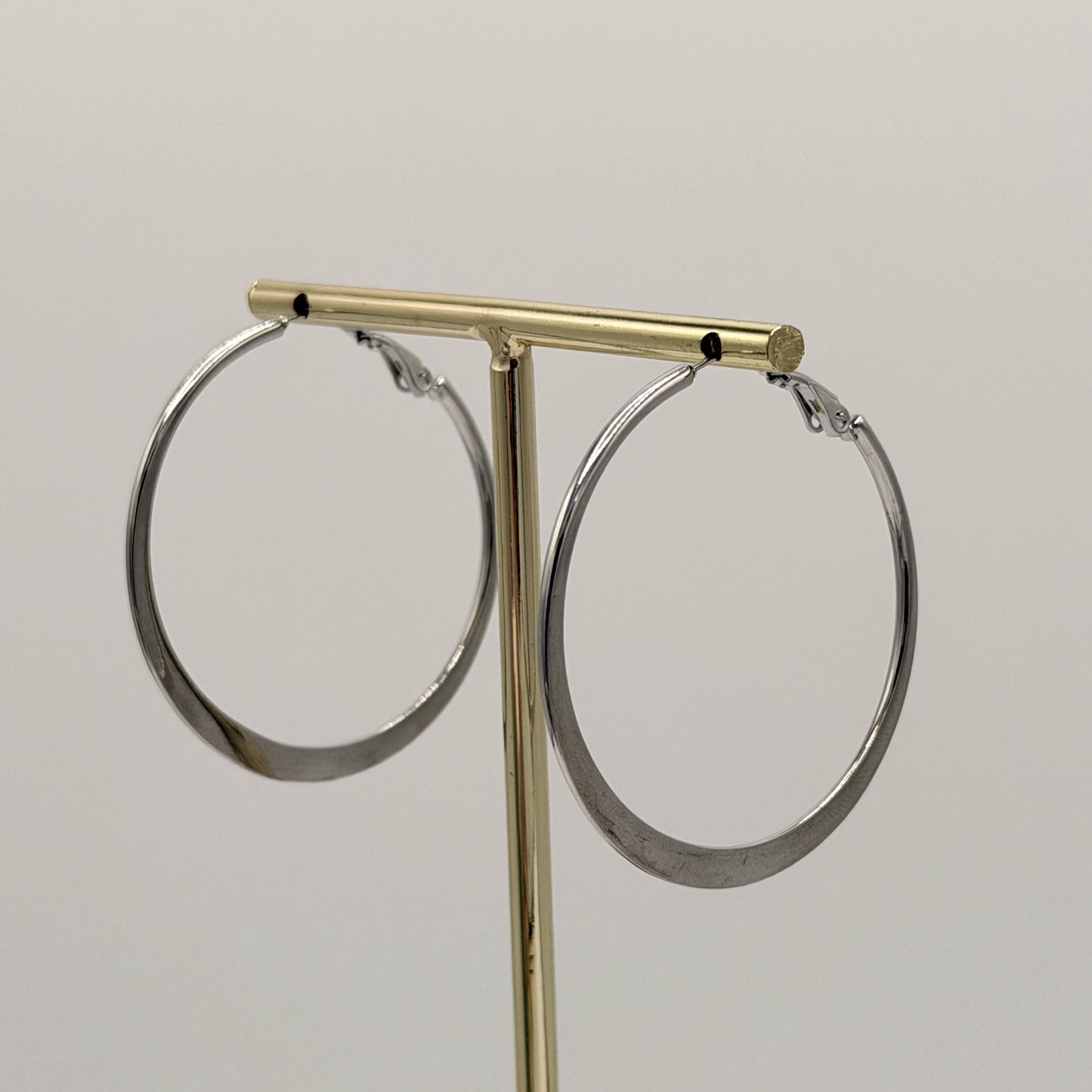 Creolen flach Silber Midi