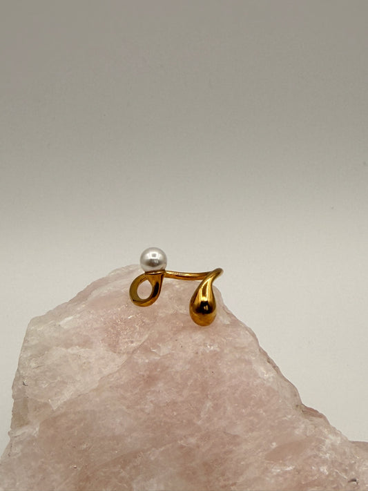 Ring Drip Pearl / Goud