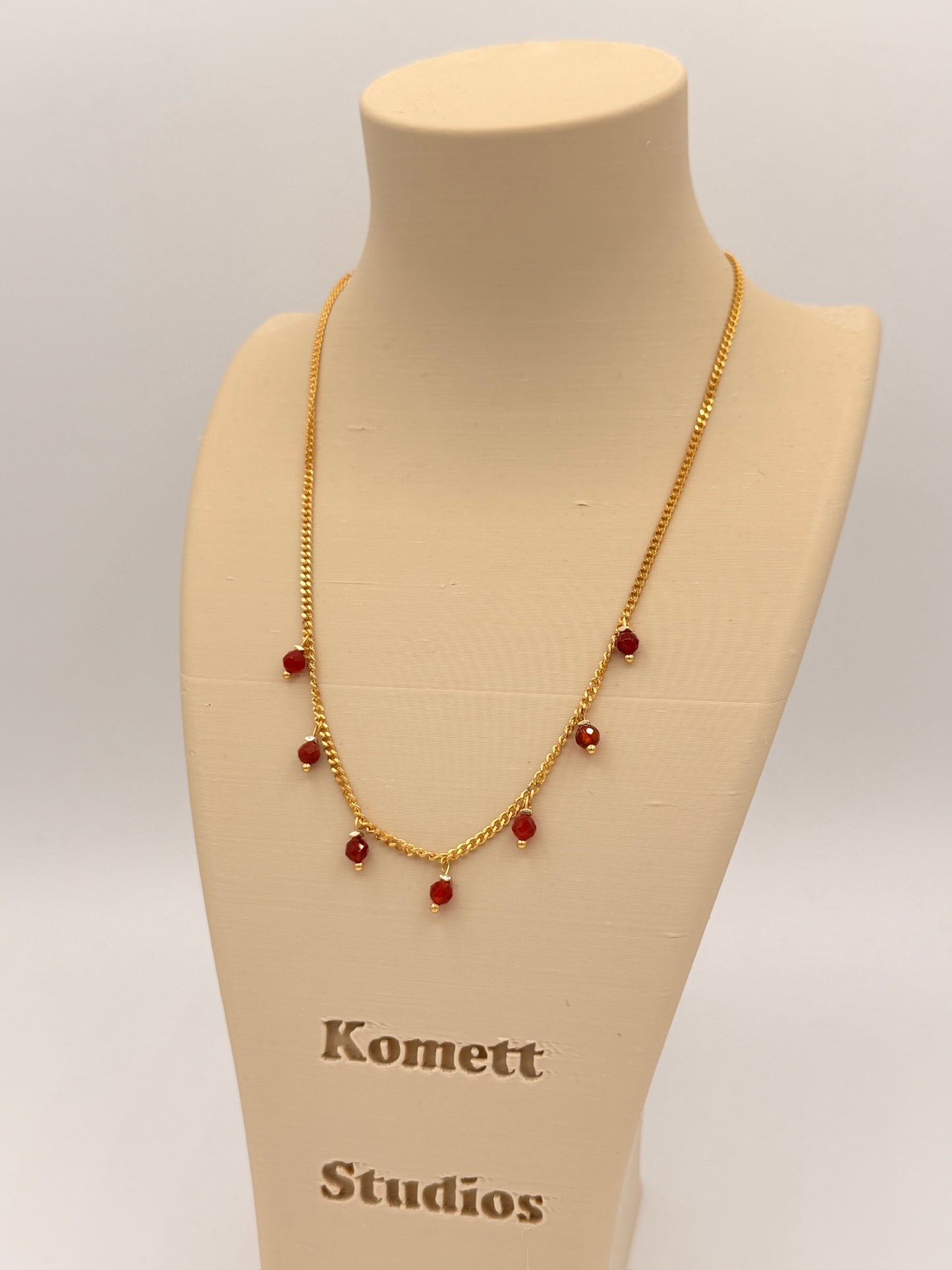 Kette Mini Beads Rot