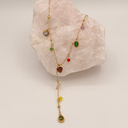 Ketting Y shape Gems