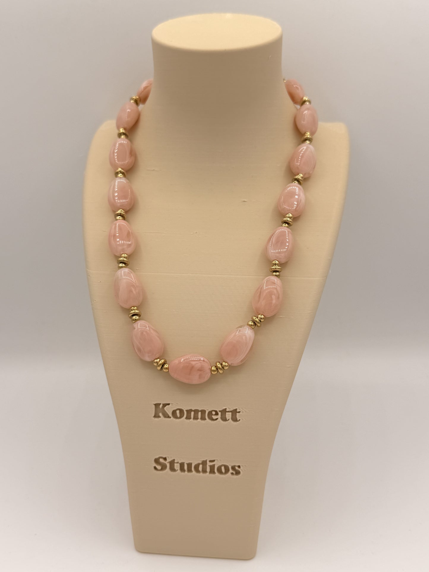 Halskette Perlen Rosa