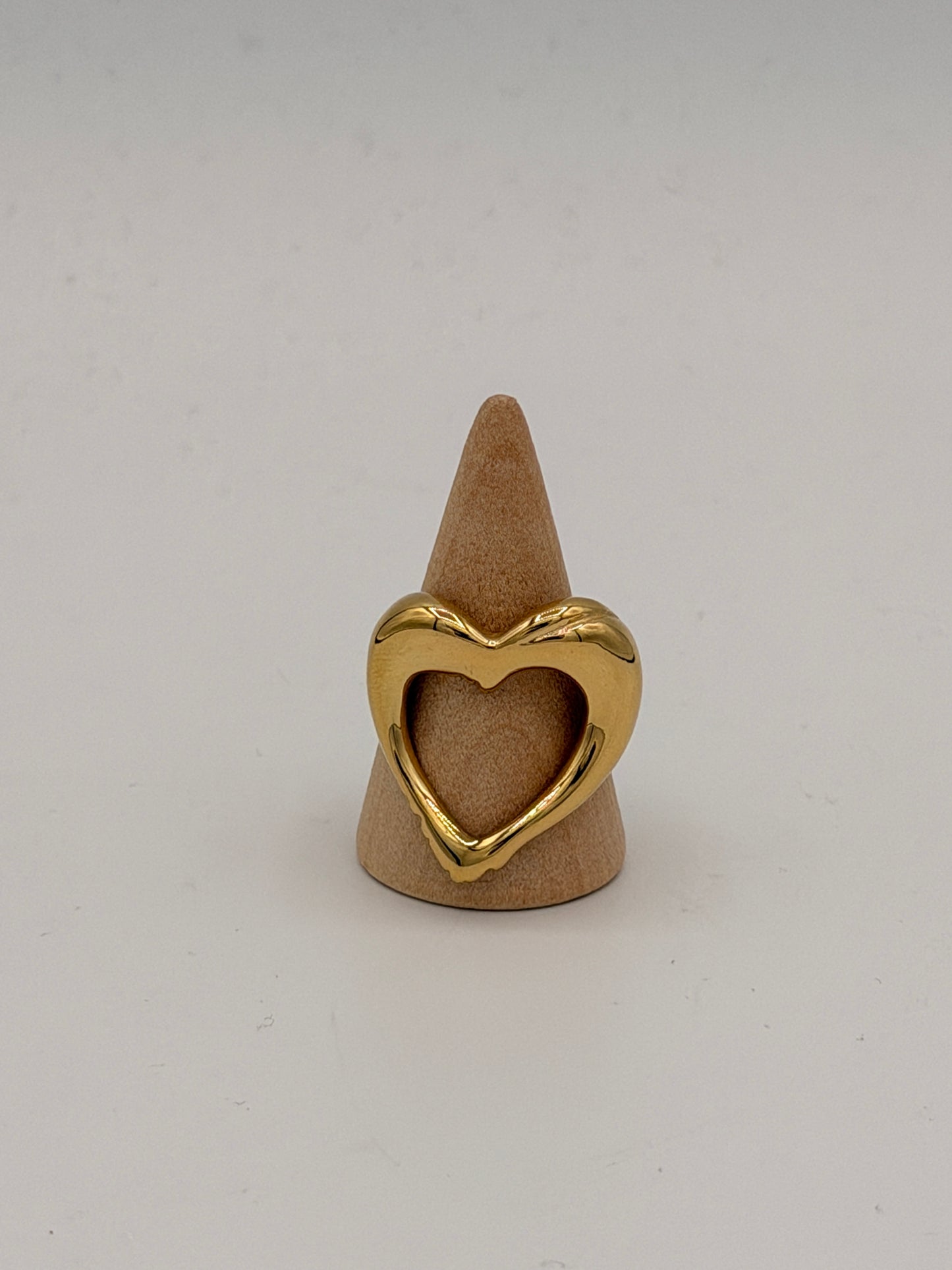Ring Chunky Heart Goud