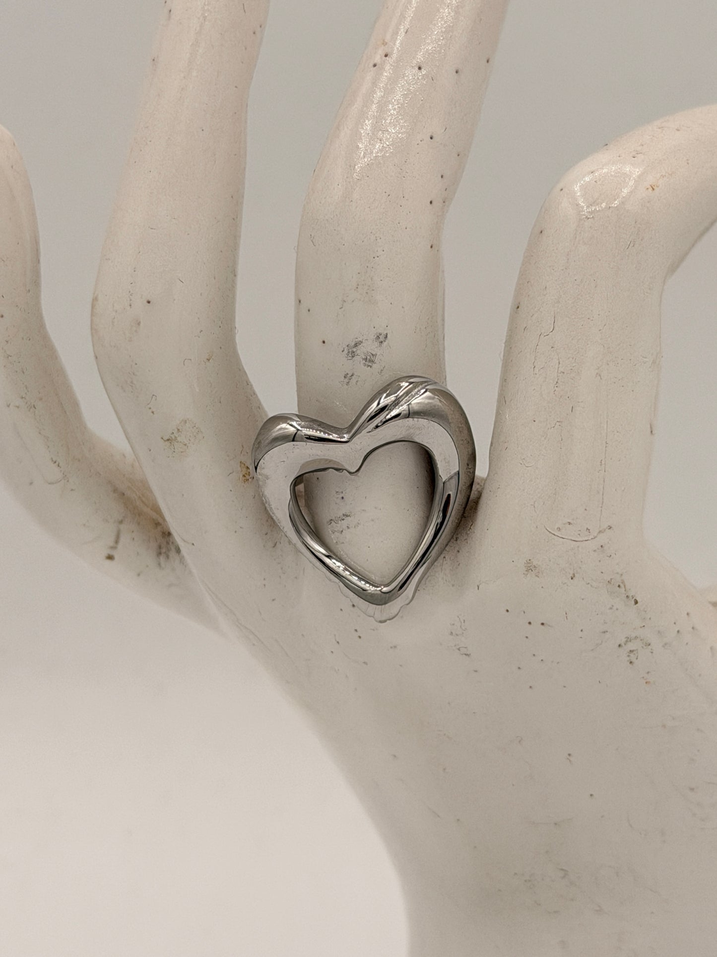 Ring Chunky Heart Zilver